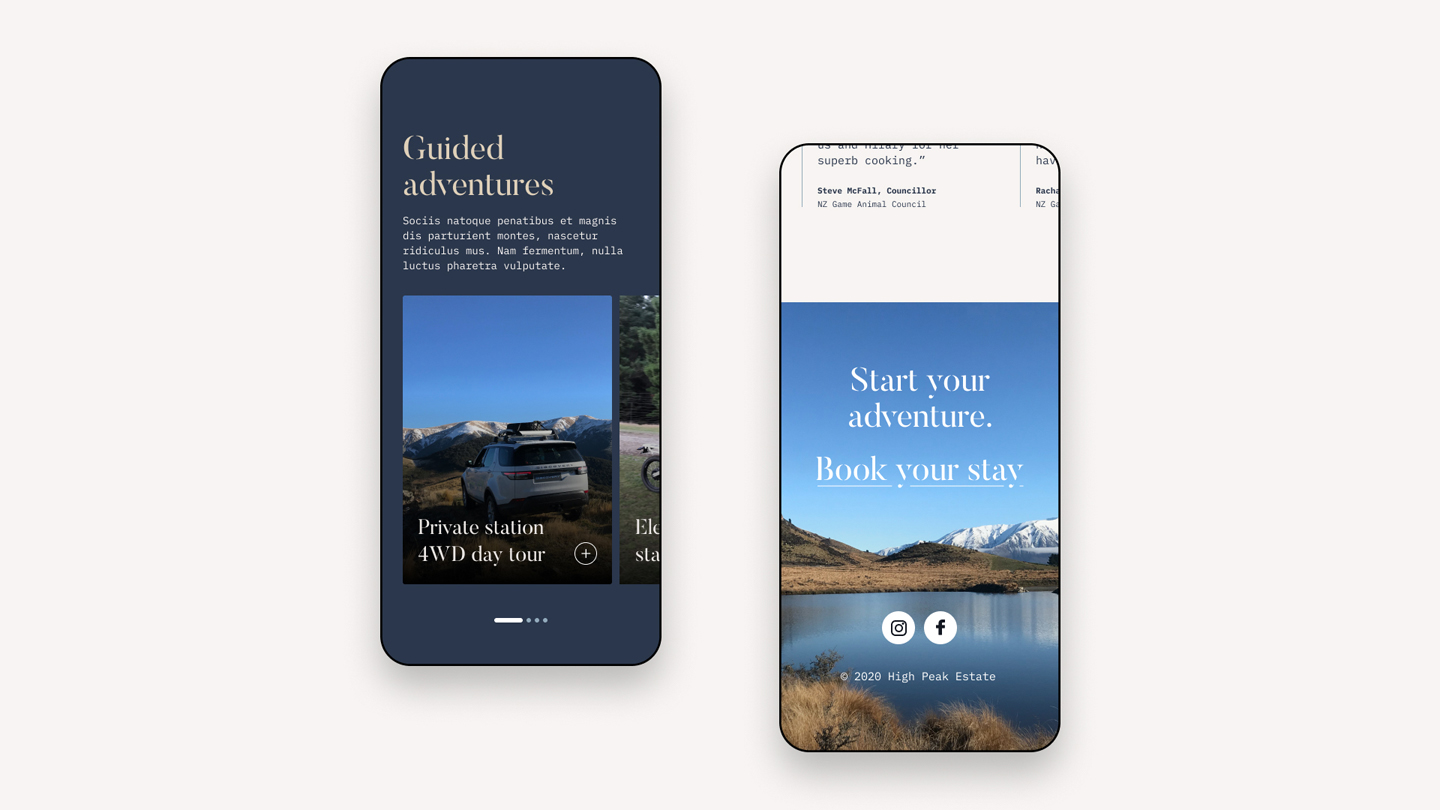 We designed a mobile version of the website specifically for the different ways users engage with the website on their phones